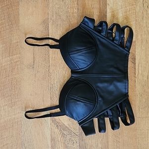 Corset style black top